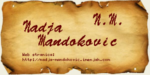 Nadja Mandoković vizit kartica